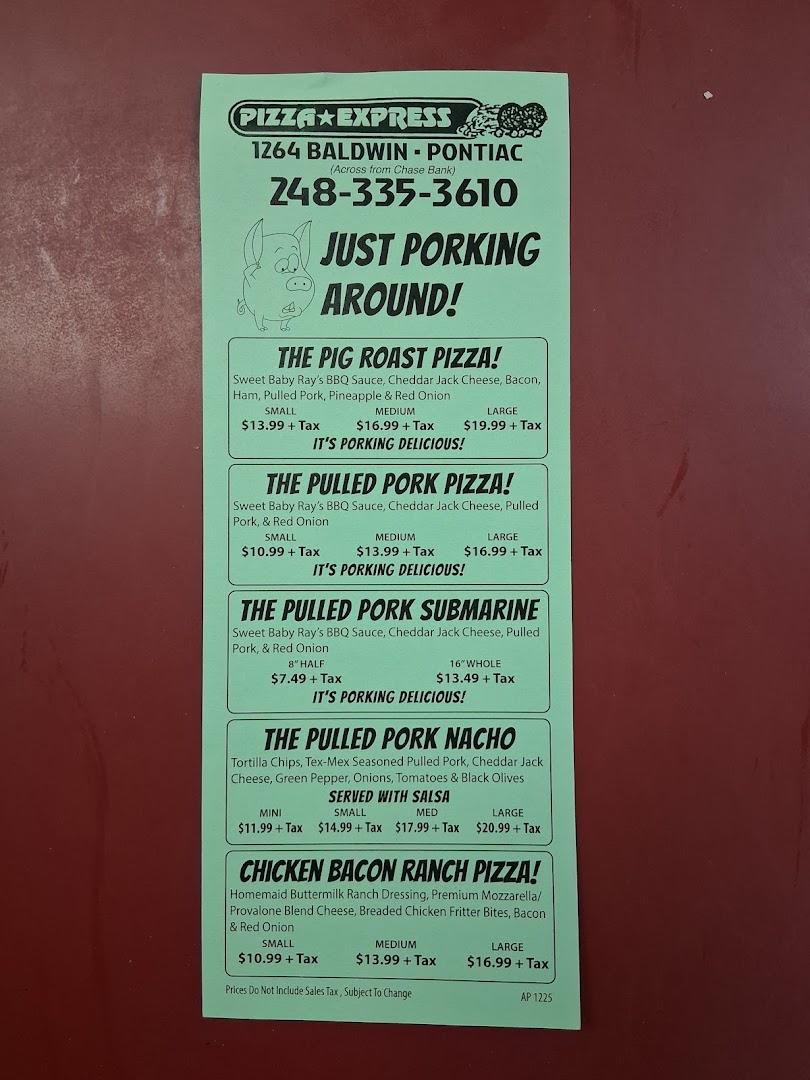 Pizza Express Menu image 3